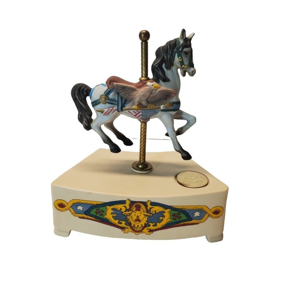 Carousel Horse Music Box Limited Edition Coin Signed Tobin Fraley on Belly Clown - Picture 2 of 8